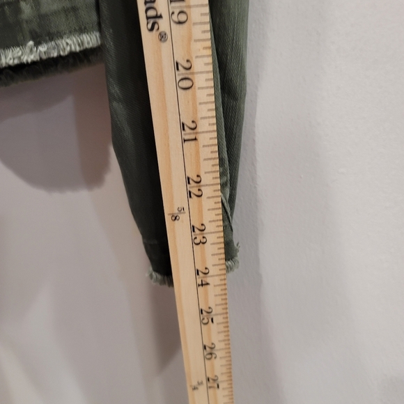 River Island British Distressed Frayed Khaki Jacket - Sz 38 EU / 12 UK - Picture 10 of 11